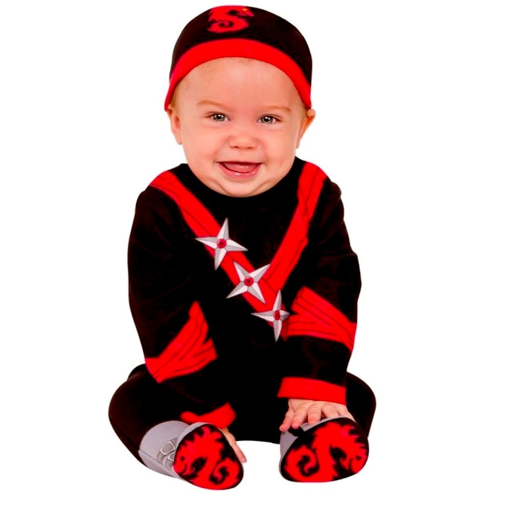 Kid’s Ninja Baby Rubies Opus Collection Halloween Costume Black & Red Size T NWT